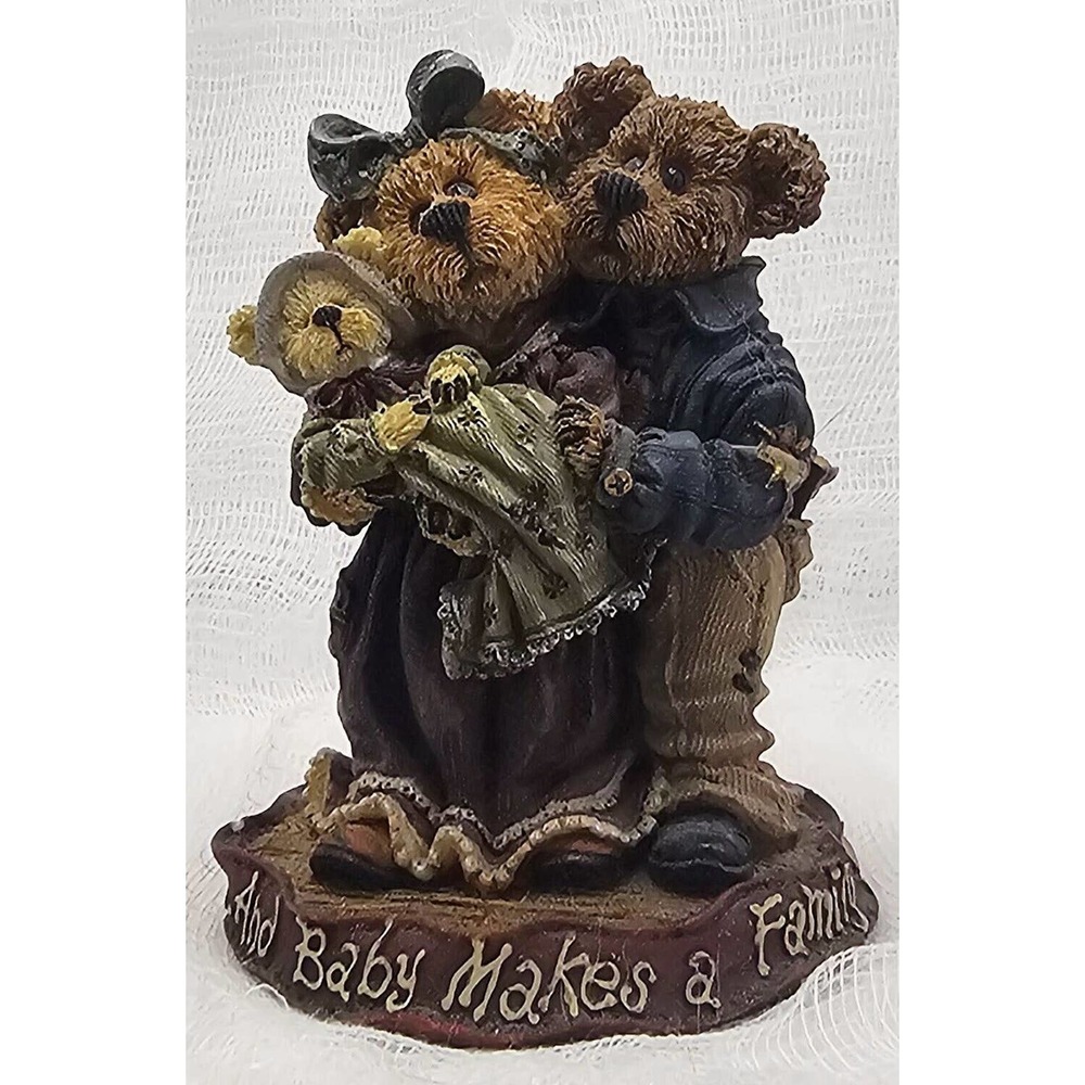 Boyds Bearstone 227731 Momma Poppa Baby three 1999 McNewBear Bundles